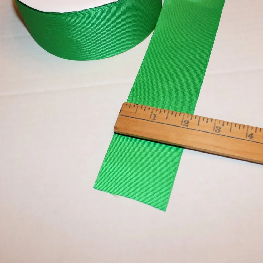 Green Grosgrain Ribbon Roll - Home Office Craft Ribbon